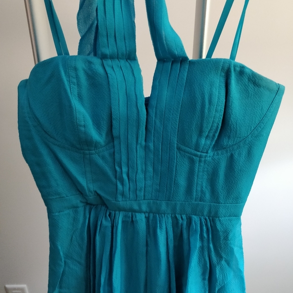 BCBG teal evening dress - Picture 3 of 5